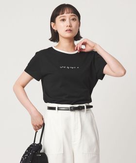 To b. by agnes b./＜To b. by agnes b.コラボ＞ロゴ リンガー Tシャツ/Tシャツ / カットソー