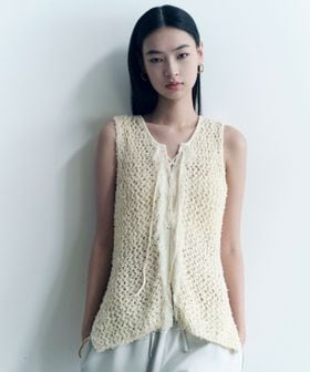 green label relaxing/＜SEASONAL COLLECTION＞フリンジ ニット ジレ/ニット / セーター