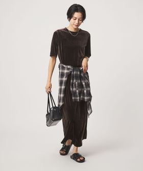 green label relaxing/ベロア ショートスリーブ ワンピース/ワンピース