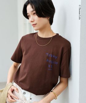 green label relaxing/【別注】＜Thomas Lelu＞サインアート 半袖 Tシャツ カットソー/Tシャツ / カットソー
