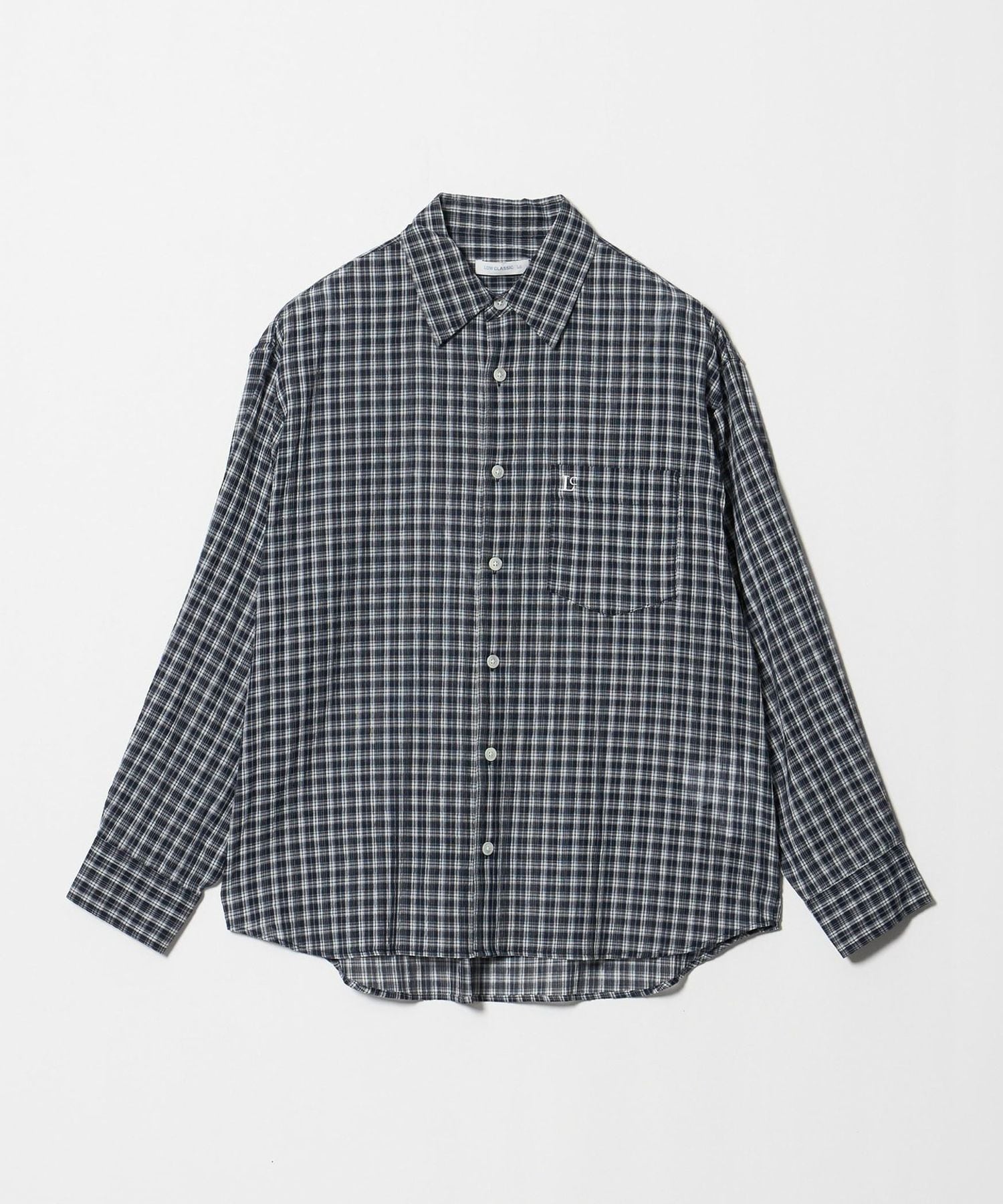 LOW CLASSIC ロウクラシック オーバーサイズチェックシャツ　XS LOW CLASSIC Lc＞オーバーサイズ チェック シャツ