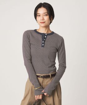 Robert P. Miller/【別注】＜Robert P. Miller＞ ヘンリーネック ロングスリーブ カットソー/Tシャツ / カットソー