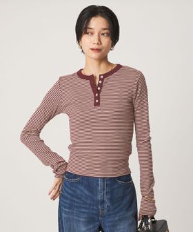 Robert P. Miller/【別注】＜Robert P. Miller＞ ヘンリーネック ロングスリーブ カットソー/Tシャツ / カットソー