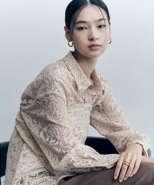 green label relaxing/＜SEASONAL COLLECTION＞IPEKER オパール スカーフ シャツ/シャツ / ブラウス