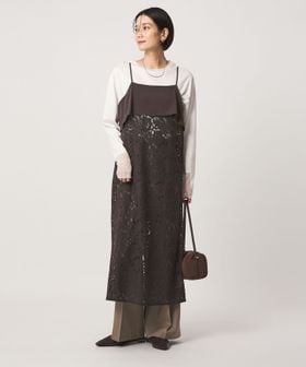 green label relaxing/レース レイヤード キャミソール ワンピース/キャミソールワンピース