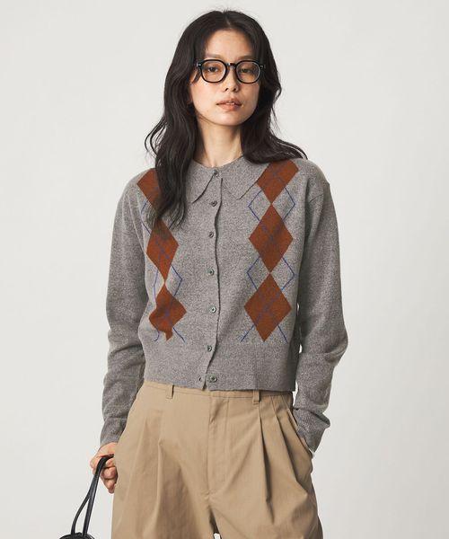 LOGAN knitting mills/【別注】＜LOGAN knitting mills＞アーガイル カーディガン/カーディガン / ボレロ