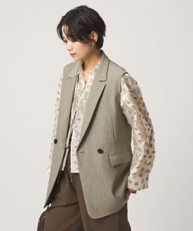 green label relaxing/ツイードライク ジレ マシンウォッシャブル 帯電防止 /ベスト
