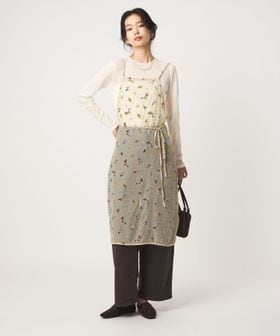 green label relaxing/シアー フラワー エプロン ワンピース/キャミソールワンピース