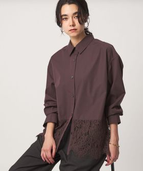 green label relaxing/レース ドッキング シャツ/シャツ / ブラウス