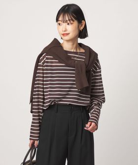green label relaxing/シアー ロングスリーブ プルオーバー カットソー/Tシャツ / カットソー