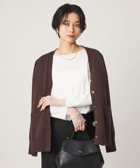 green label relaxing/ドット ソデ チュール プルオーバー カットソー/Tシャツ / カットソー
