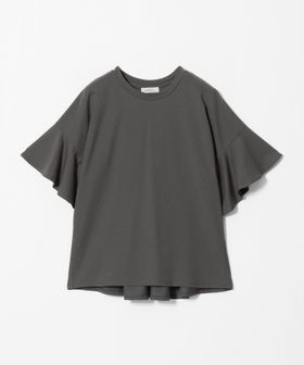 green label relaxing/【WEB限定】袖フリル プルオーバー カットソー 接触冷感 UVカット 遮熱/Tシャツ / カットソー