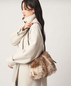 green label relaxing/サイドオープン フェイクファー ショルダーバッグ/ショルダーバッグ