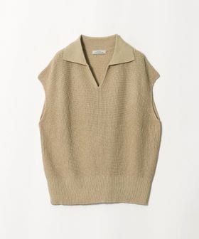 green label relaxing/メランジ スキッパー ニット ベスト/ベスト
