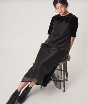 green label relaxing/＜GLR_MINE＞ビジュー キャミソール ワンピース/キャミソールワンピース