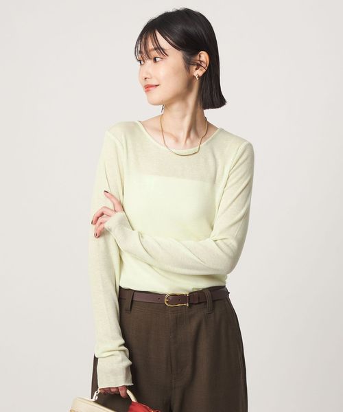 green label relaxing/［size SHORTあり］テレコ クルーネック プルオーバー/Tシャツ / カットソー