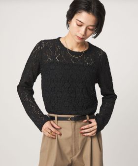 green label relaxing/【WEB限定】＜at ease＞レース プルオーバー カットソー/Tシャツ / カットソー