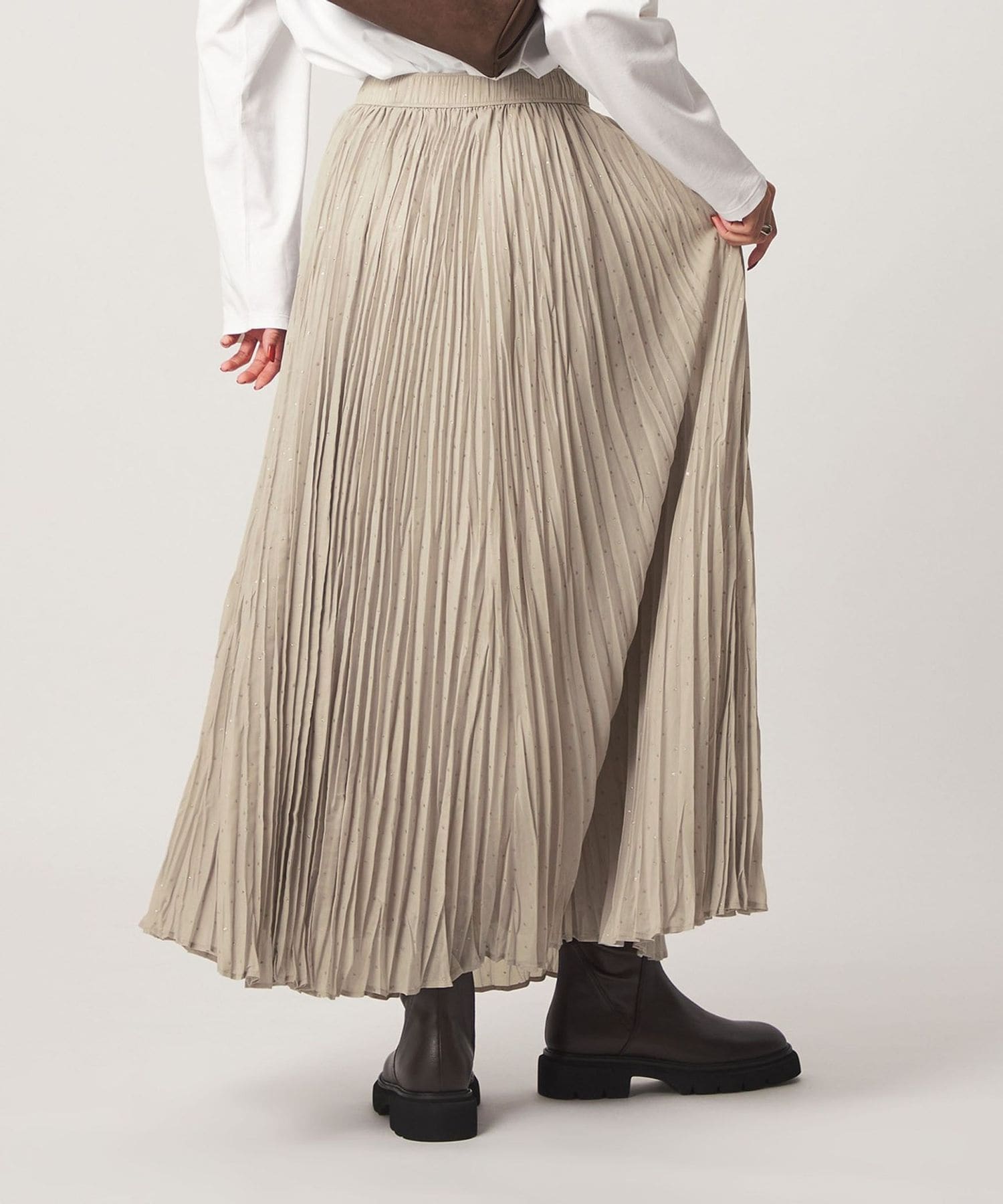 size SHORT/TALLあり］ドット プリーツ スカート