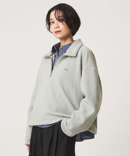 LACOSTE/ 【別注】＜LACOSTE＞ フリース ハーフジップ プルオーバー/Tシャツ / カットソー