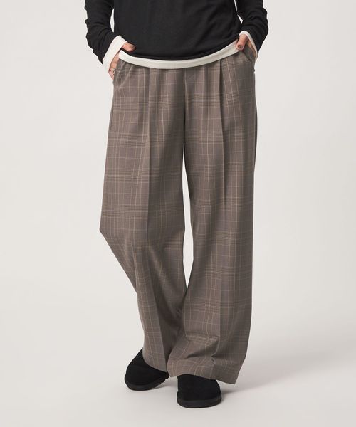 green label relaxing/【WEB限定】＜at ease＞オルマイ ワイド パンツ マシンウォッシャブル ストレッチ 帯電防止/イージーパンツ