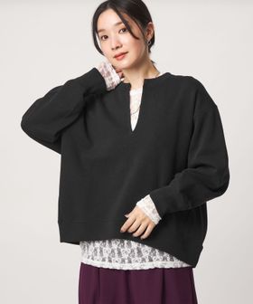 green label relaxing/【WEB限定】＜at ease＞ダブルフェイス Vネック プルオーバー カットソー/Tシャツ / カットソー