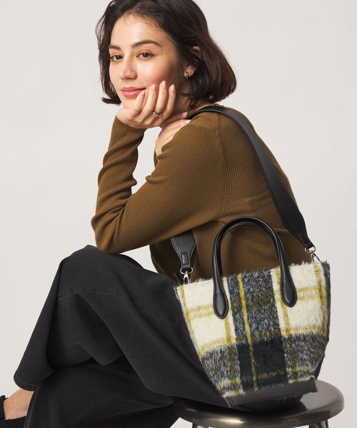 green label relaxing/2WAY クロスチェックトートバッグ/ショルダーバッグ