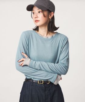 green label relaxing/【WEB限定】＜at ease＞ハイショク レイヤード プルオーバー カットソー/Tシャツ / カットソー
