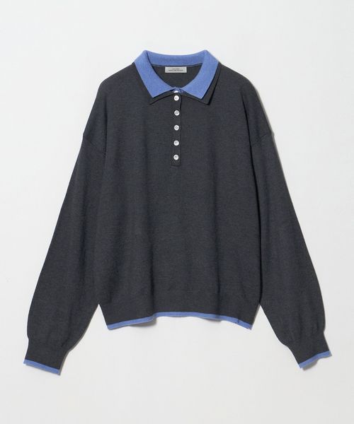 green label relaxing/【WEB限定】＜at ease＞エリ ハイショク ニット プルオーバー/ニット / セーター