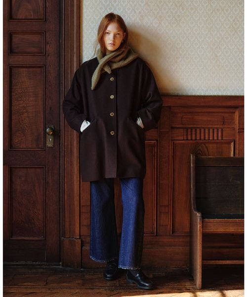 Traditional Weatherwear/【別注】＜Traditional Weatherwear＞LINTON ノーカラー コート/ノーカラーコート