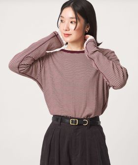 green label relaxing/【WEB限定】＜at ease＞マルチボーダー プルオーバー カットソー/Tシャツ / カットソー