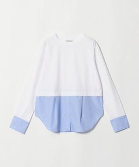 green label relaxing/シャツ ドッキング ロングスリーブ プルオーバーカットソー/Tシャツ / カットソー