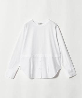 green label relaxing/シャツ ドッキング ロングスリーブ プルオーバーカットソー/Tシャツ / カットソー