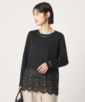 green label relaxing/スソ レース プルオーバー カットソー/Tシャツ / カットソー