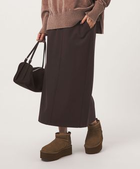 green label relaxing/［size SHORT/TALLあり］オルマイ ウラキモウ タイトスカート ダークブラウン ネイビー/ミモレ / ロング