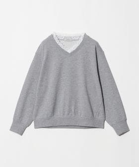 green label relaxing/【WEB限定】＜at ease＞レース付き スウェット プルオーバー/スウェット / パーカー
