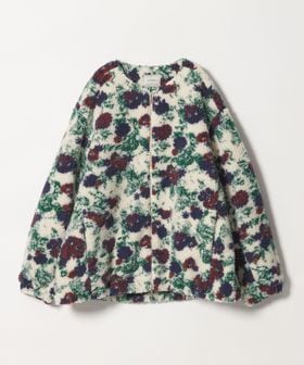 green label relaxing/【WEB限定】＜at ease＞ボア ノーカラー フラワー ブルゾン/その他コート / ブルゾン