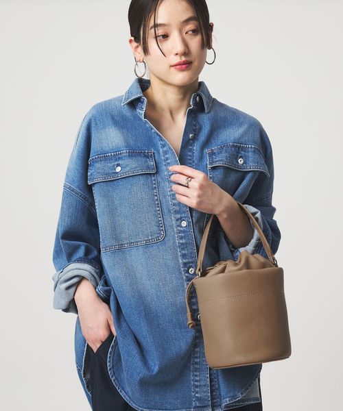 green label relaxing/２WAY 巾着ドロストバケツバッグ/ショルダーバッグ