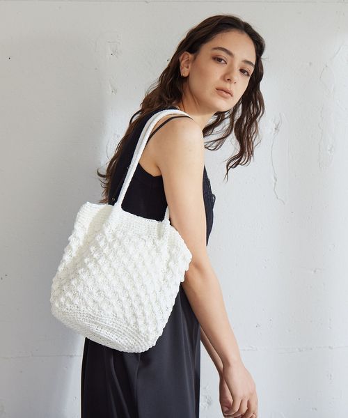 green label relaxing/メタリックヤーンレーシー トートバッグ / ショルダーバッグ/ショルダーバッグ