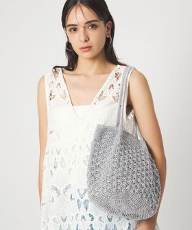 green label relaxing/メタリックヤーンレーシー トートバッグ / ショルダーバッグ/ショルダーバッグ