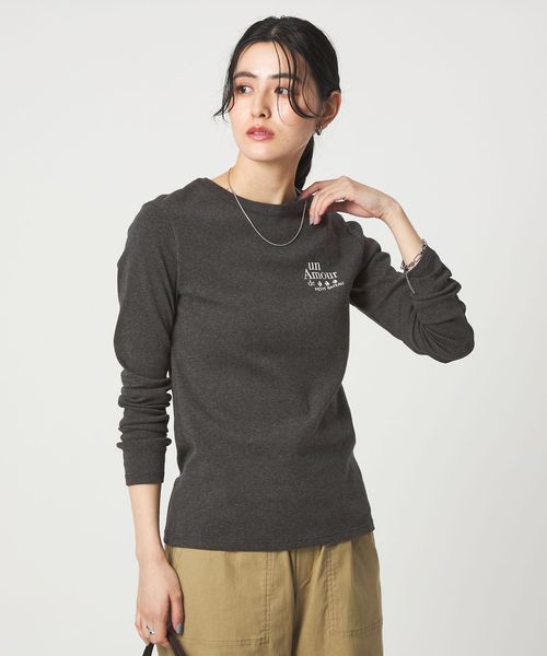 PETIT BATEAU/【別注】＜PETIT BATEAU＞ロングスリーブ プリント Tシャツ/Tシャツ / カットソー