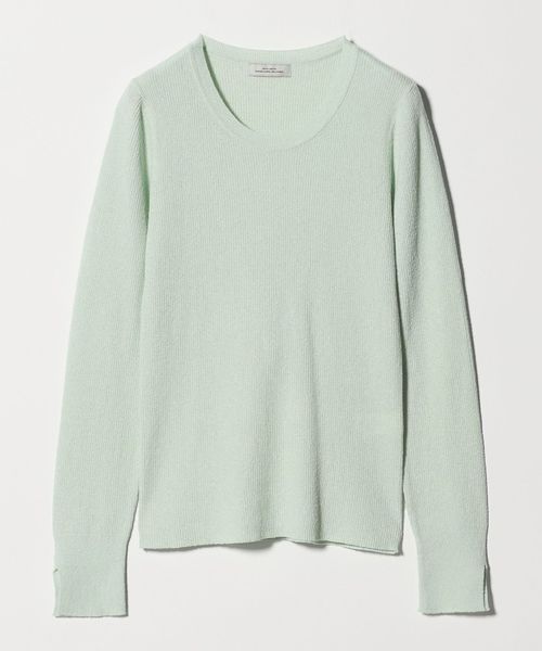 green label relaxing/リブ ニット クルーネック プルオーバー ウォッシャブル/ニット / セーター