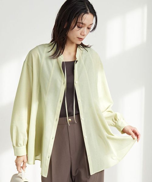 green label relaxing/［size SHORTあり］ミルフィーユ フレア ブラウス/シャツ / ブラウス