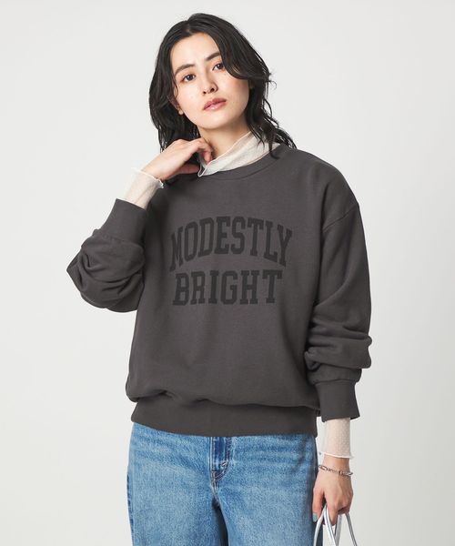 green label relaxing/フェード カレッジ ロゴ スウェット プルオーバー/スウェット / パーカー