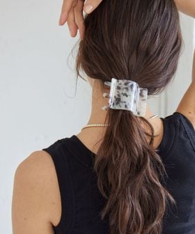 green label relaxing/【WEB限定】スクエアマーブル ヘアクリップ/ヘアアクセサリー