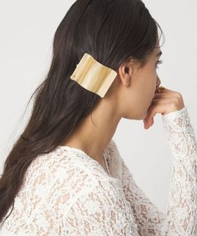 green label relaxing/【WEB限定】スクエアマーブル ヘアクリップ/ヘアアクセサリー