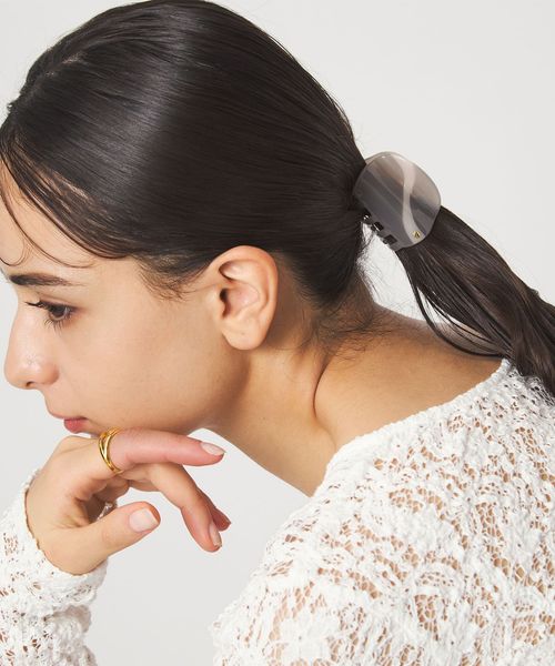 green label relaxing/【WEB限定】マーブル ライン ヘアクリップ / バンズクリップ/ヘアアクセサリー