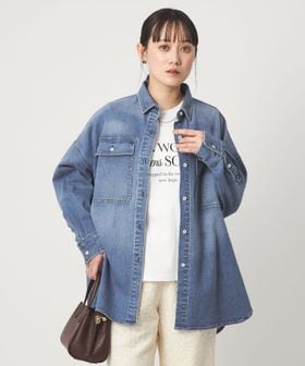 Healthy DENIM/【別注】＜Healthy DENIM＞Almond ミドル デニム シャツ/シャツ / ブラウス