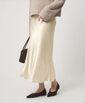 green label relaxing/サテン ナロー スカート/ミモレ / ロング
