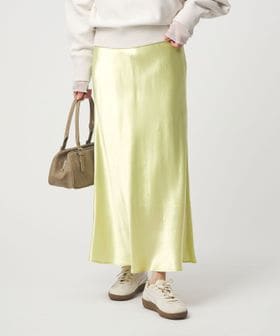 green label relaxing/サテン ナロー スカート/ミモレ / ロング