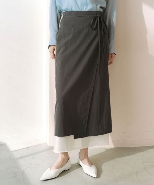 green label relaxing/＜SEASONAL COLLECTION＞ラップ レイヤード スカート/ミモレ / ロング